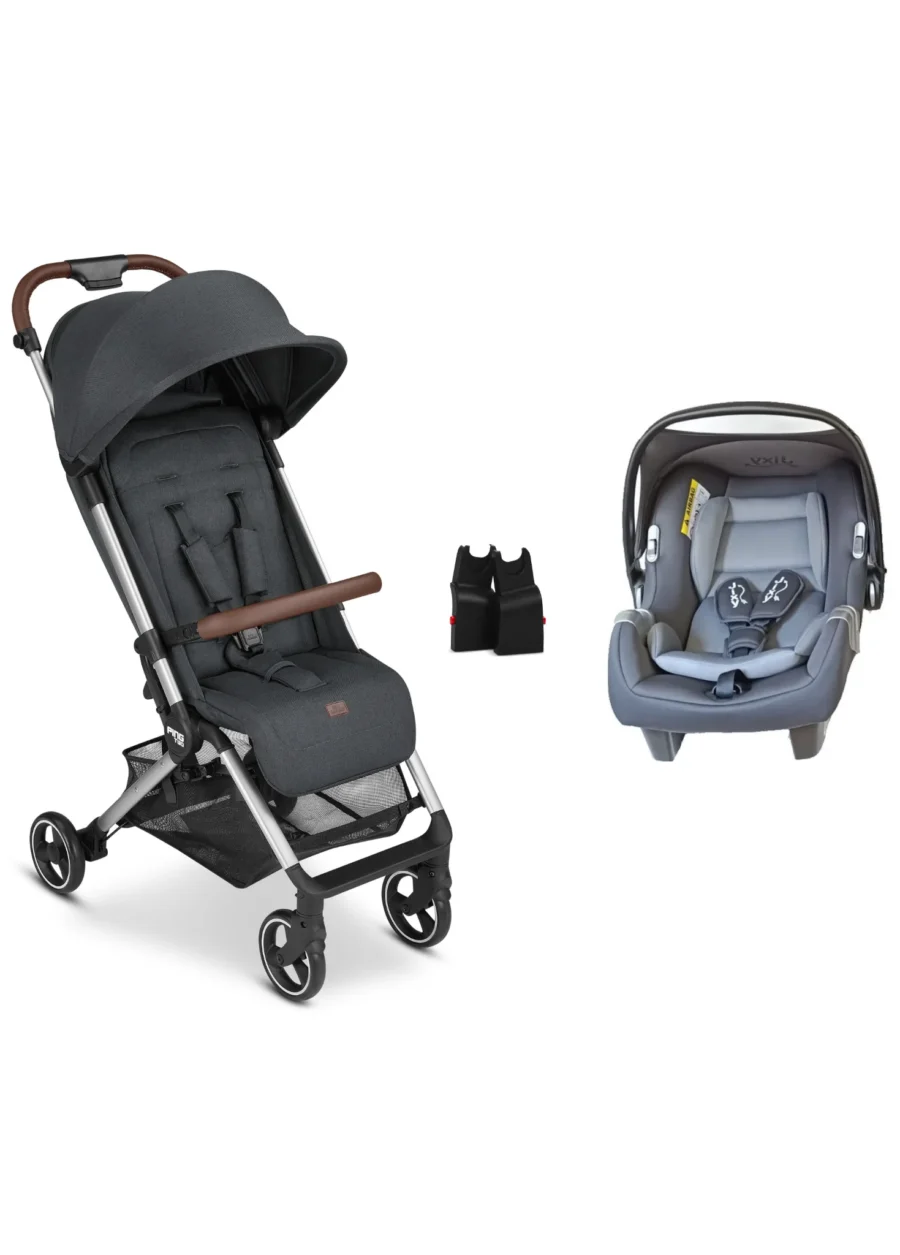 ABC Design Ping Storm Kabin Boy Bebek Arabası - Jixy Antrasit Ana Kucağı Travel Set