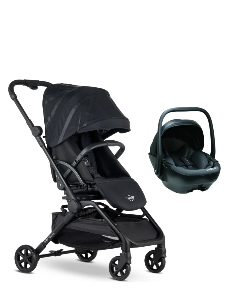MINI by Easywalker Buggy TURN² Bebek Arabası Oxford Black - Merkürbebe Guardix Anne Kucağı Antrasit