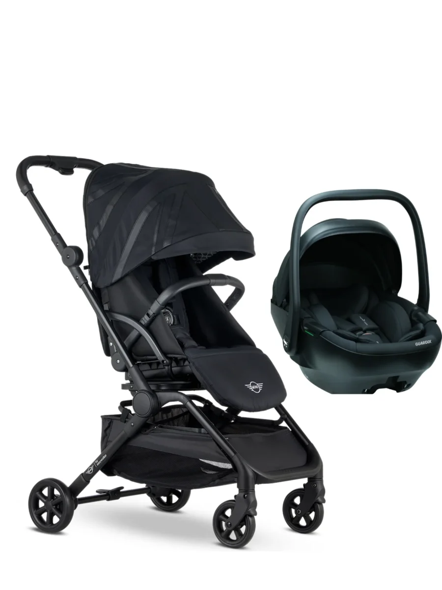 MINI by Easywalker Buggy TURN² Bebek Arabası Oxford Black - Merkürbebe Guardix Anne Kucağı Siyah