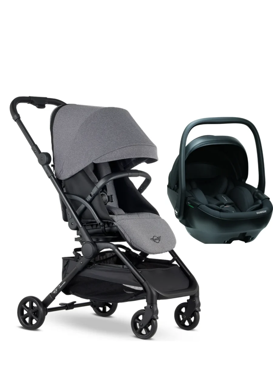 MINI by Easywalker Buggy TURN² Bebek Arabası Soho Grey - Merkürbebe Guardix Anne Kucağı Siyah
