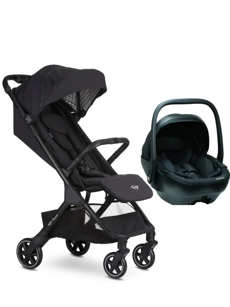 MINI by Easywalker Buggy SNAP Travel Sistem Bebek Arabası Oxford Black - Merkürbebe Guardix Anne Kucağı Siyah