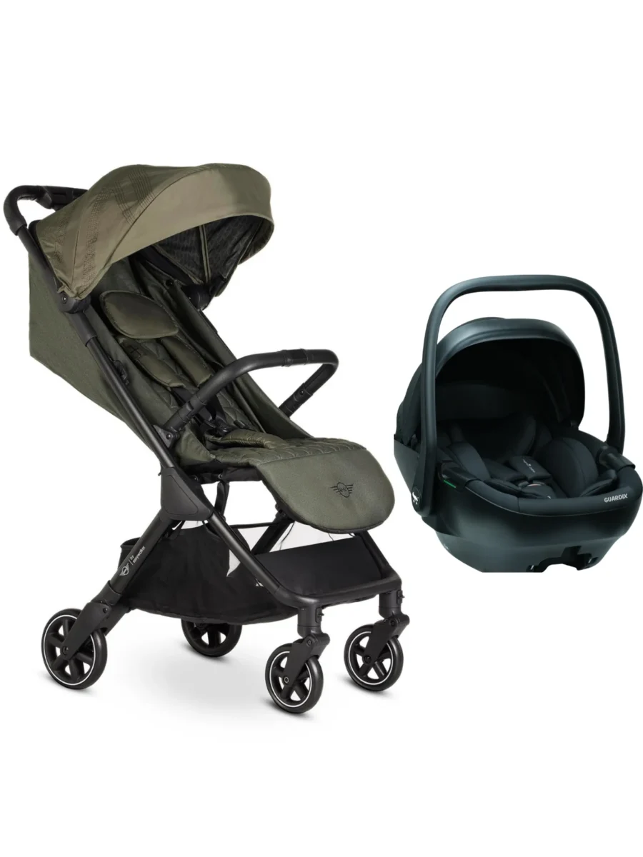 MINI by Easywalker Buggy SNAP Travel Sistem Bebek Arabası Manchester Green - Merkürbebe Guardix Anne Kucağı Siyah