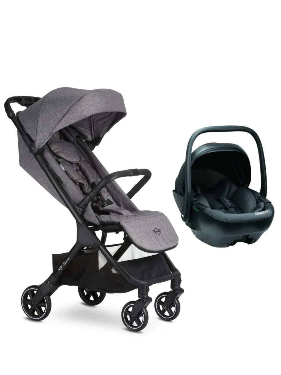 MINI by Easywalker Buggy SNAP Travel Sistem Bebek Arabası Soho Grey - Merkürbebe Guardix Anne Kucağı Siyah