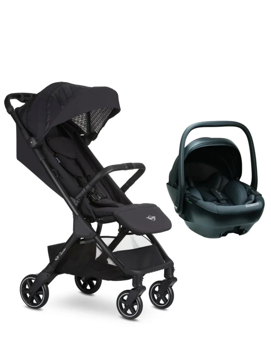 MINI by Easywalker Buggy SNAP Travel Sistem Bebek Arabası Oxford Black - Merkürbebe Guardix Anne Kucağı Antrasit