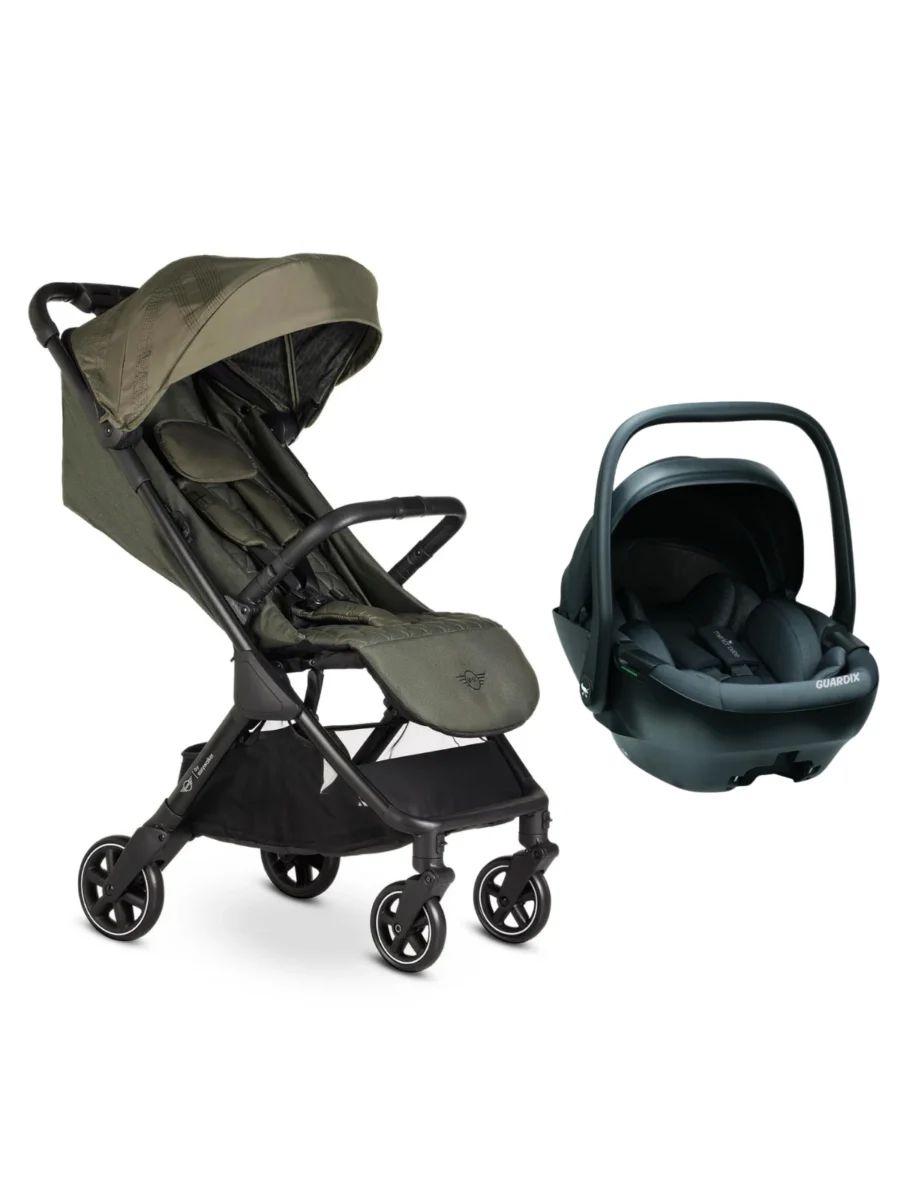 MINI by Easywalker Buggy SNAP Travel Sistem Bebek Arabası Manchester Green - Merkürbebe Guardix Anne Kucağı Antrasit