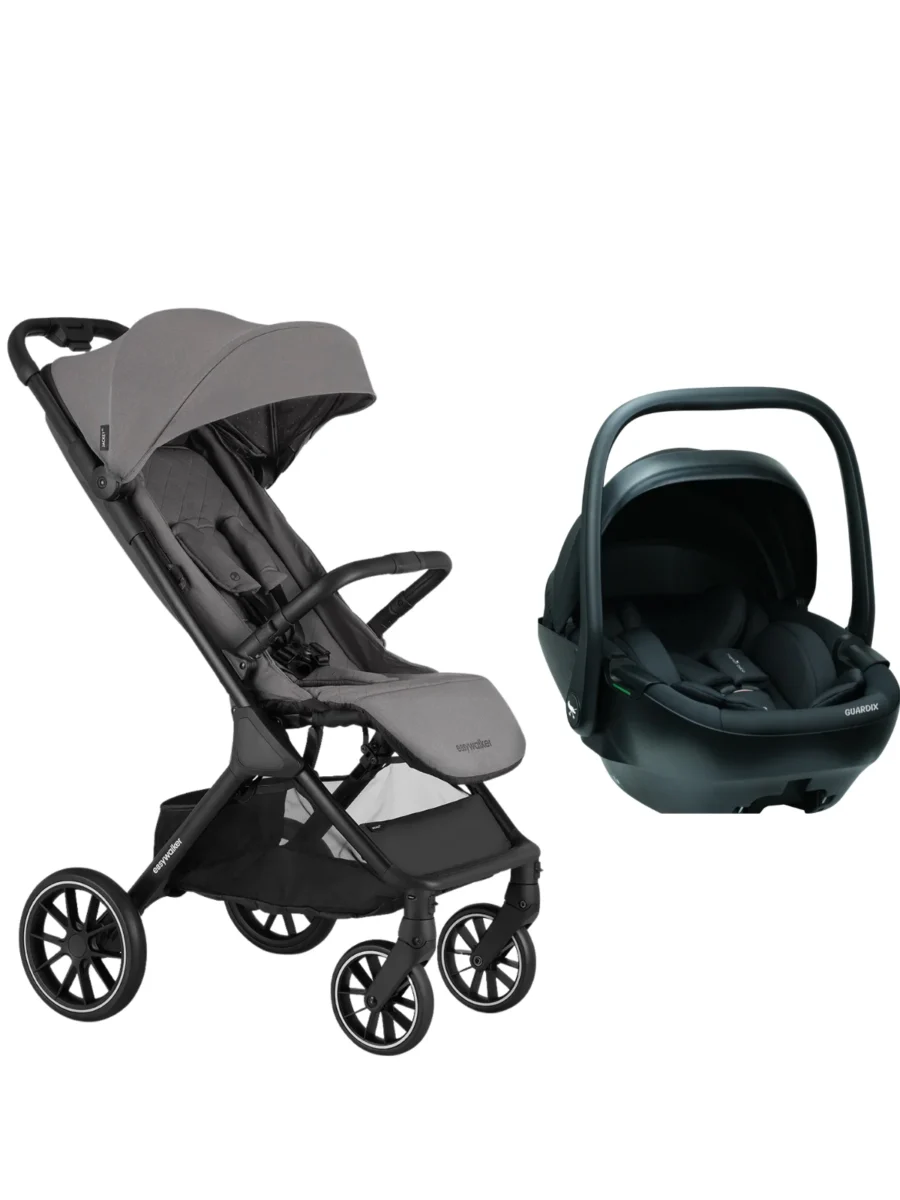Easywalker Jackey XL Bebek Arabası Marble Grey - Merkürbebe Guardix Anne Kucağı Siyah