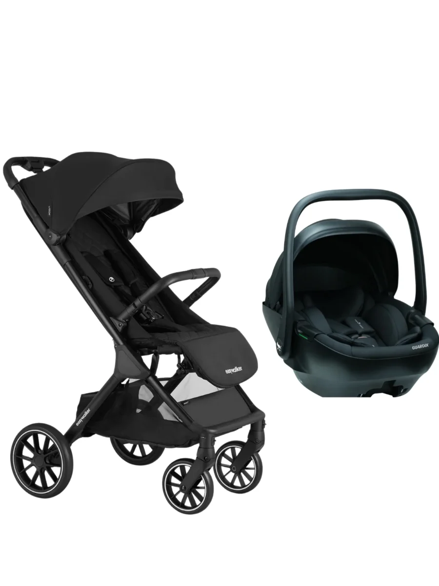 Easywalker Jackey XL Bebek Arabası Shadow Black - Merkürbebe Guardix Anne Kucağı Siyah