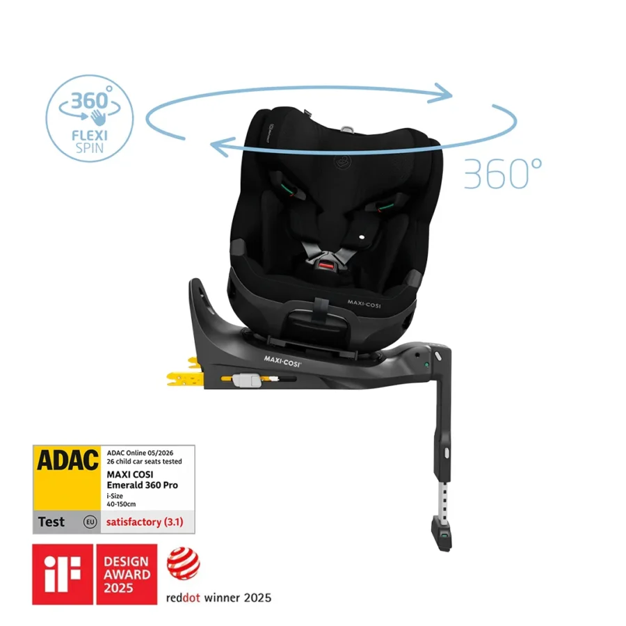 Maxi-Cosi Emerald 360 Pro Slidetech Dönebilir Yatabilir 0-36 kg Oto Koltuğu Authentic Black