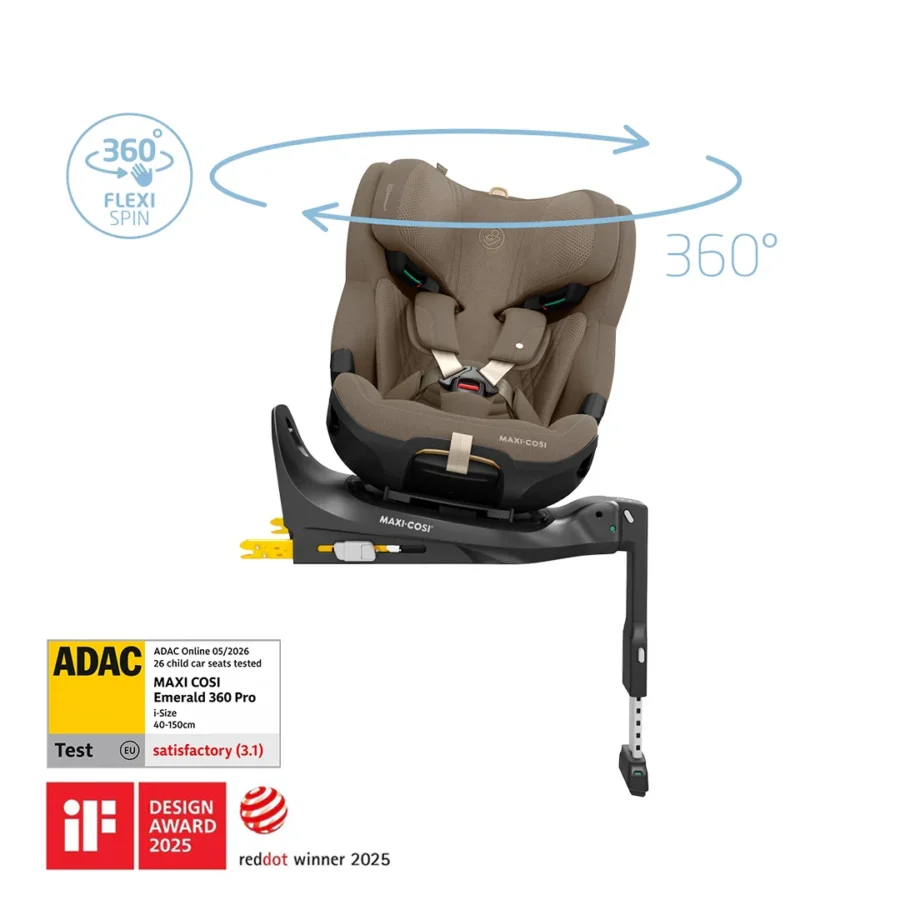 Maxi-Cosi Emerald 360 Pro Slidetech Dönebilir Yatabilir 0-36 kg Oto Koltuğu Authentic Truffle