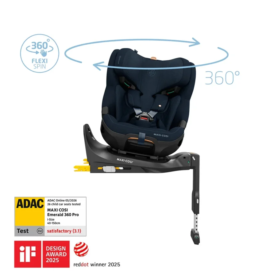 Maxi-Cosi Emerald 360 Pro Slidetech Dönebilir Yatabilir 0-36 kg Oto Koltuğu Authentic Blue