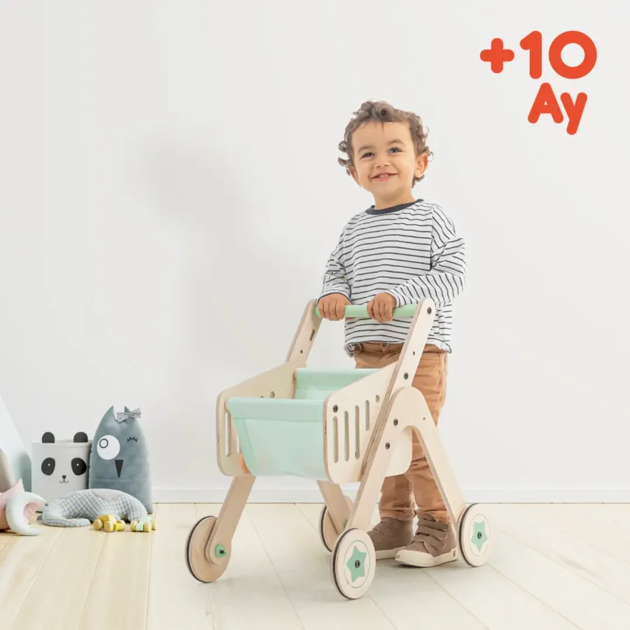 Mamatoyz Trio Shopper 2'si 1 Arada Oyuncak Market Arabası ve Yürüteç