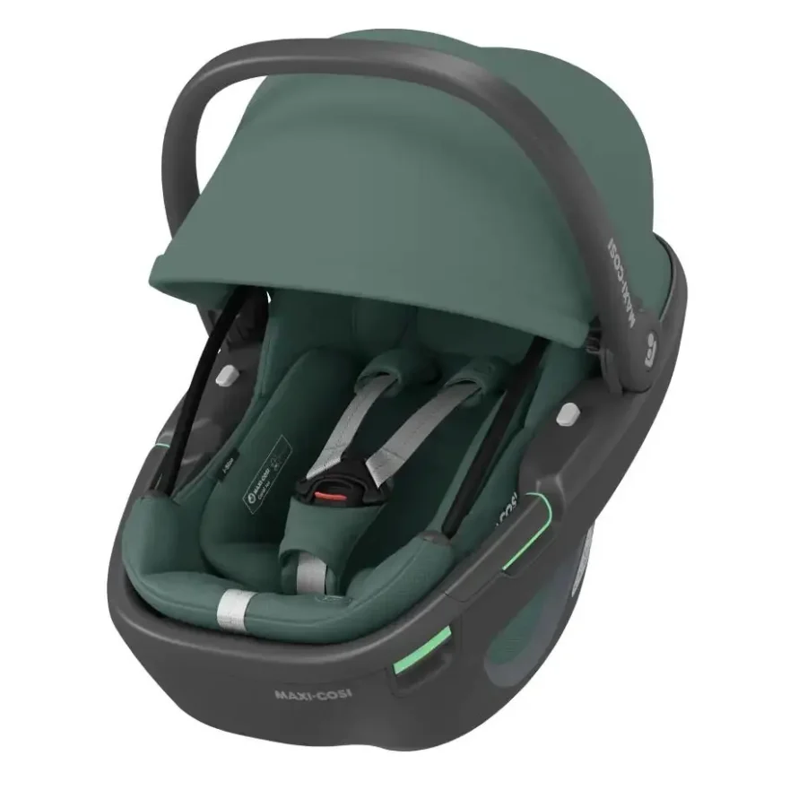 Maxi-Cosi Coral 360 Dönebilir Yatabilir 2'si Bir Arada Modüler Ana Kucağı ve Oto Koltuğu Essential Green