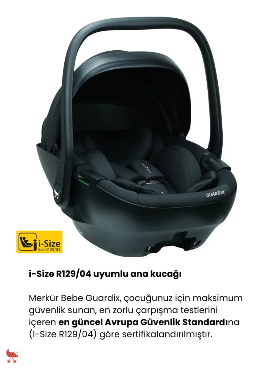 Merkür Bebe Guardix i-Size Oto Koltuğu Ana Kucağı 0-13 kg Siyah