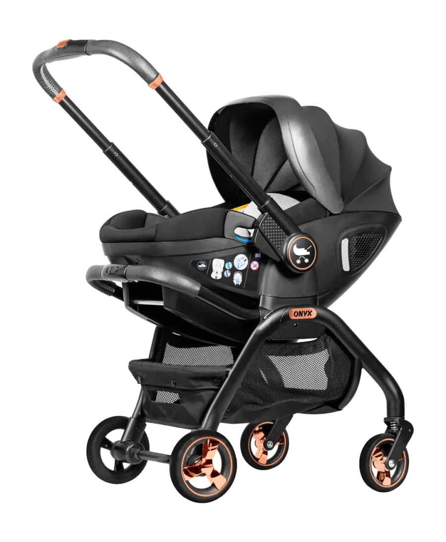 Merkür Bebe Onyx 2'si 1 Arada Oto Koltuğu Bebek Arabası Siyah